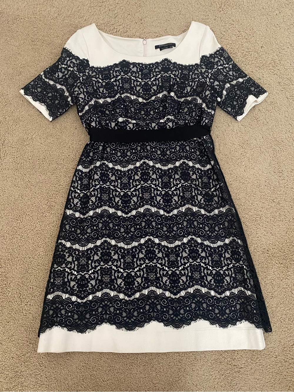 BCBG Max Azria Lace Overlay Dress